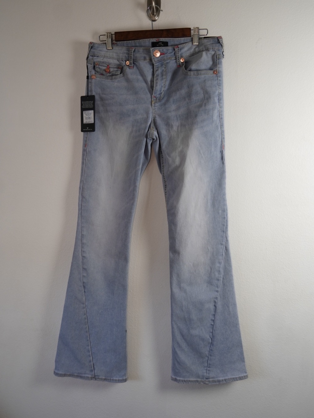 Joey Light Blue Mid-Rise Flare Jeans
